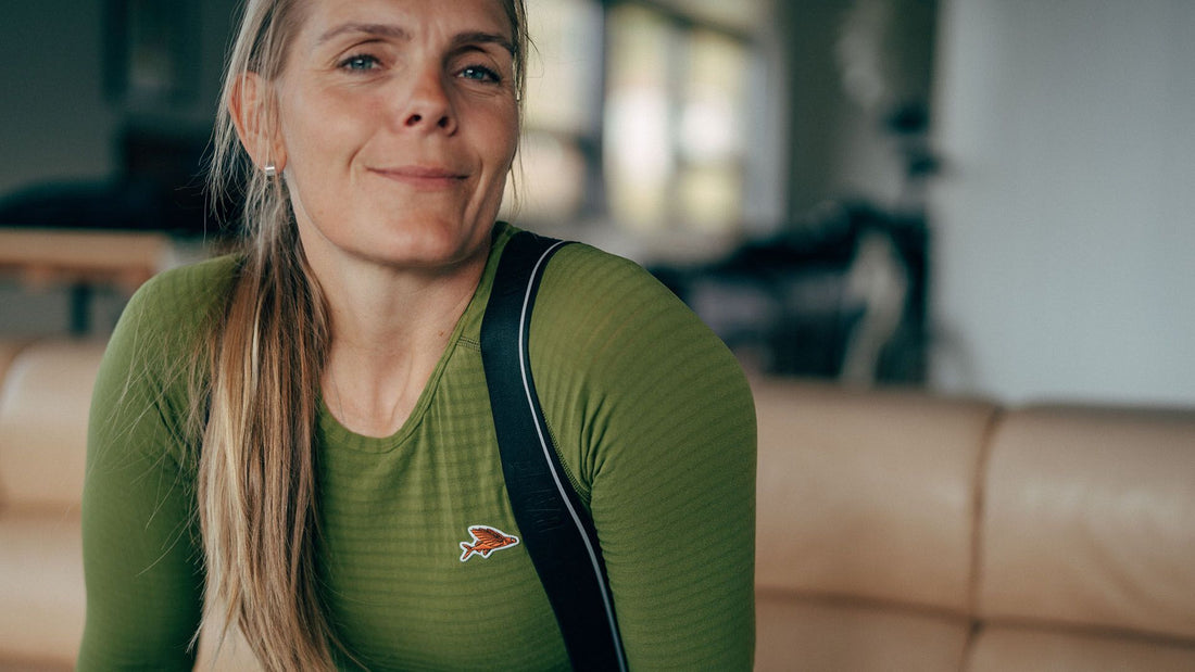 Café du Cycliste Coline Women's Three Season Base Layer Radunterhemd langarm Leaf Green