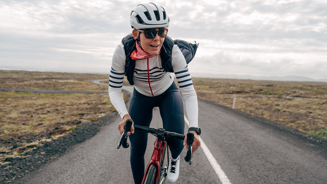 Café du Cycliste Claudette Women's Long Sleeve Merino Cycling Jersey Radtrikot White