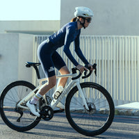 Café du Cycliste Roxane Women's Superlight Long Sleeve Cycling Jersey Radtrikot Navy
