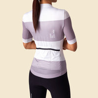 Café du Cycliste Angeline Womens's Ultralight Cycling Jersey Radtrikot Grey