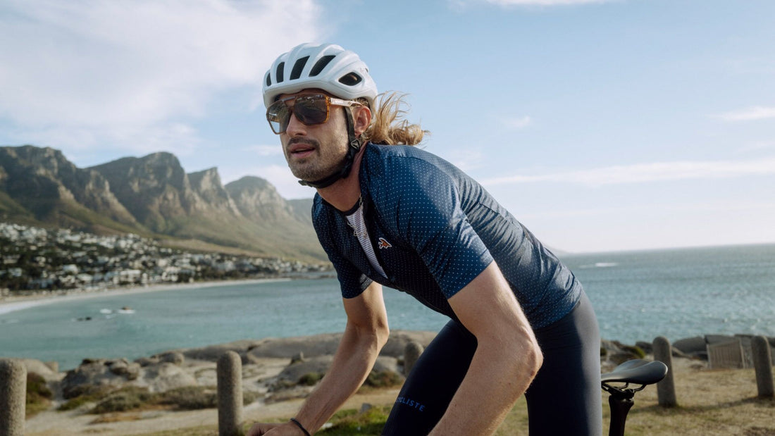Café du Cycliste Fleurette V2 Men's Lightweight Cycling Jersey Radtrikot Navy