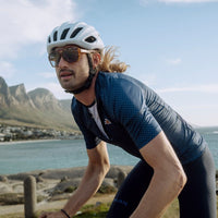 Café du Cycliste Fleurette V2 Men's Lightweight Cycling Jersey Radtrikot Navy