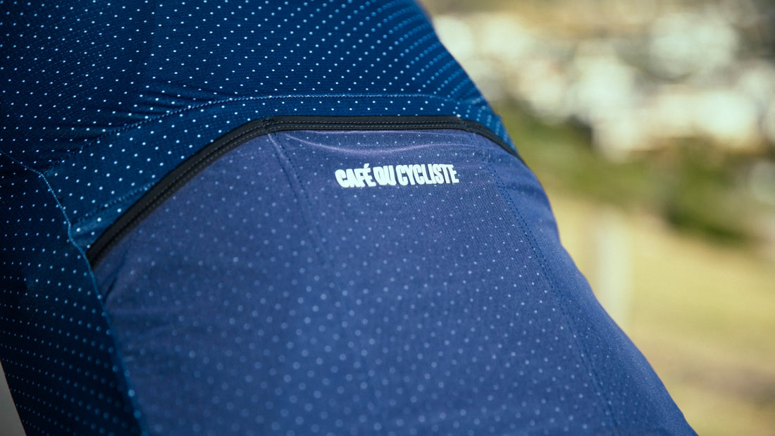 Café du Cycliste Fleurette V2 Men's Lightweight Cycling Jersey Radtrikot Navy