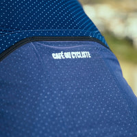 Café du Cycliste Fleurette V2 Men's Lightweight Cycling Jersey Radtrikot Navy