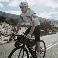 Café du Cycliste Mona Men's Superlight Audax Cycling Jersey Radtrikot White