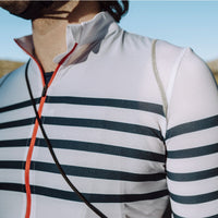 Café du Cycliste Mona Men's Superlight Audax Cycling Jersey Radtrikot White