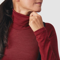 Café du Cycliste Camille Women's Merino Base Layer Radunterhemd langarm Dahlia