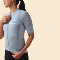 Café du Cycliste Christelle Women's Superlight Cycling Jersey Radtrikot Light Blue