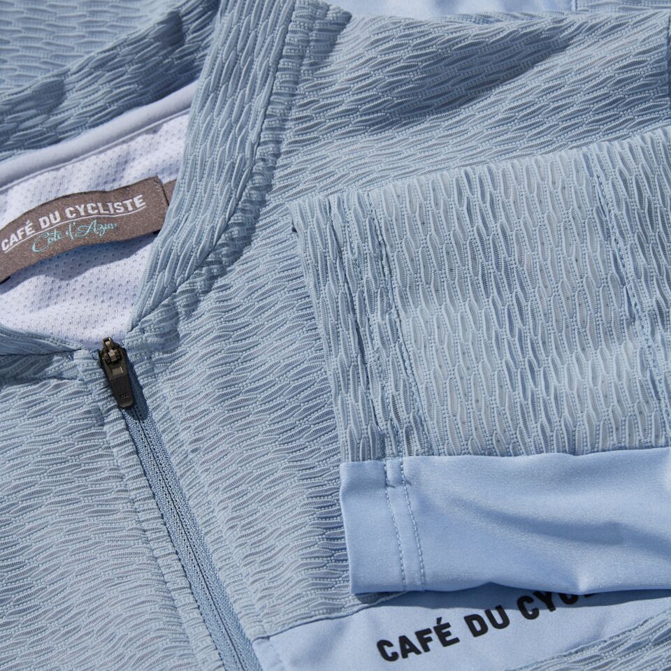 Café du Cycliste Christelle Women's Superlight Cycling Jersey Radtrikot Light Blue