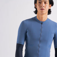 Universal Colours Mono Men’s Thermal Short Sleeve Jersey Radtrikot French Blue