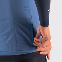 Universal Colours Mono Men’s Thermal Short Sleeve Jersey Radtrikot French Blue