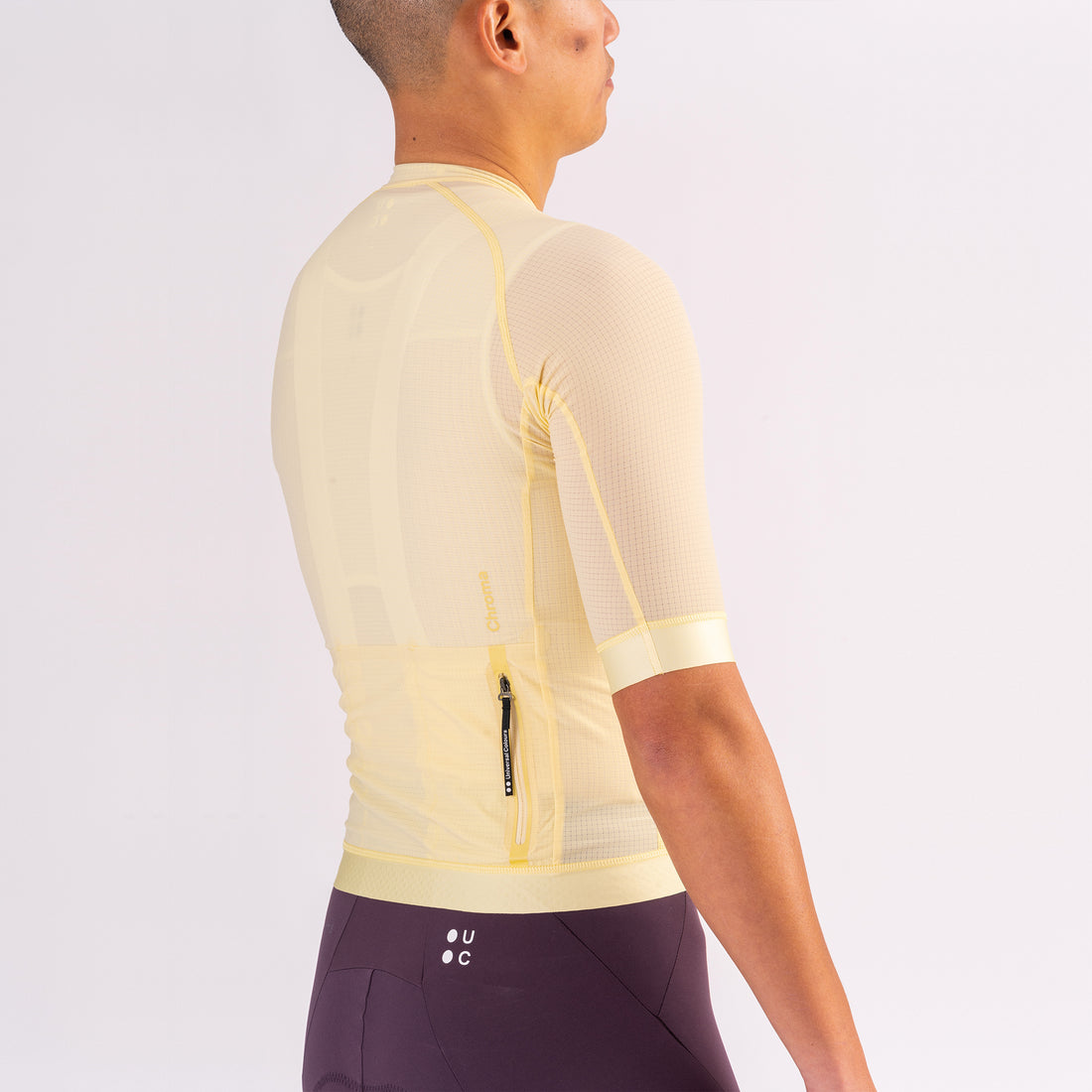 Universal Colours Chroma Men's Short Sleeve Jersey Radtrikot Lemon Yellow