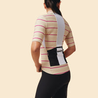 Café du Cycliste Francine Women's Midweight Cycling Jersey Radtrikot Ivoire
