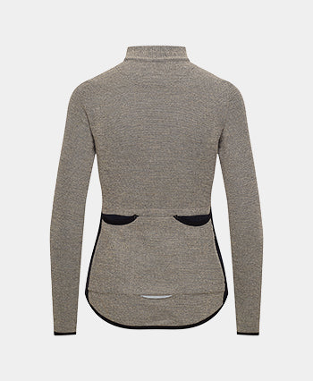 Café du Cycliste Marguerite Women's Long Sleeve Merino Cycling Jersey Radtrikot Cream