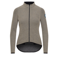 Café du Cycliste Marguerite Women's Long Sleeve Merino Cycling Jersey Radtrikot Cream