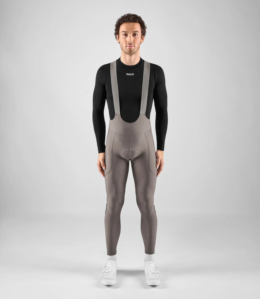 Pedaled Element Tight Thermo Trägerhose Light Grey
