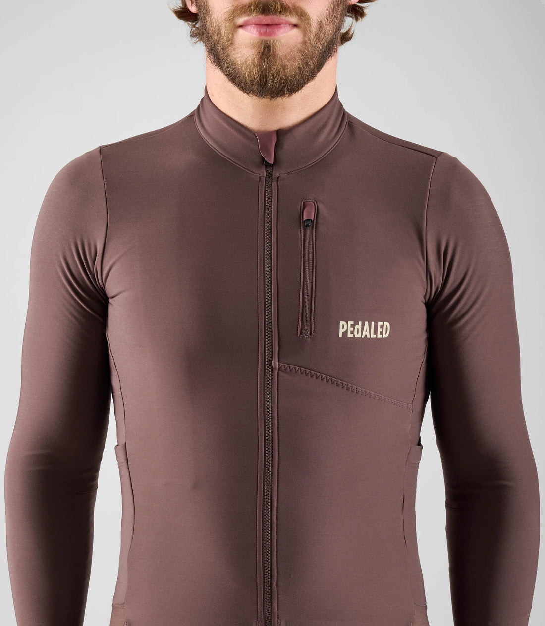 Pedaled Odyssey Long Sleeve Jersey Radtrikot langarm Brown