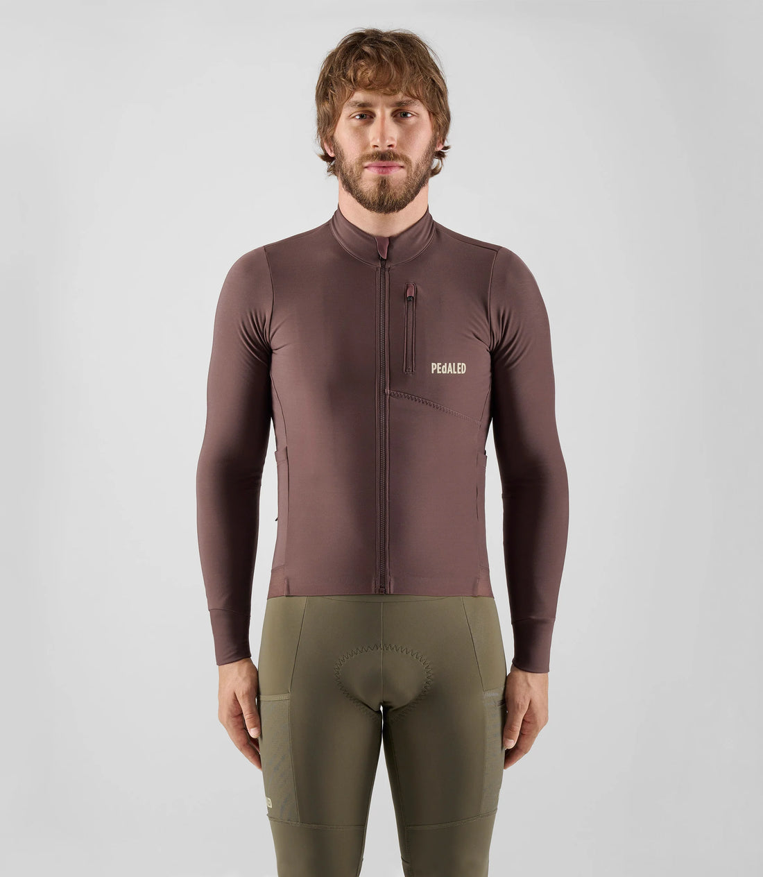 Pedaled Odyssey Long Sleeve Jersey Radtrikot langarm Brown