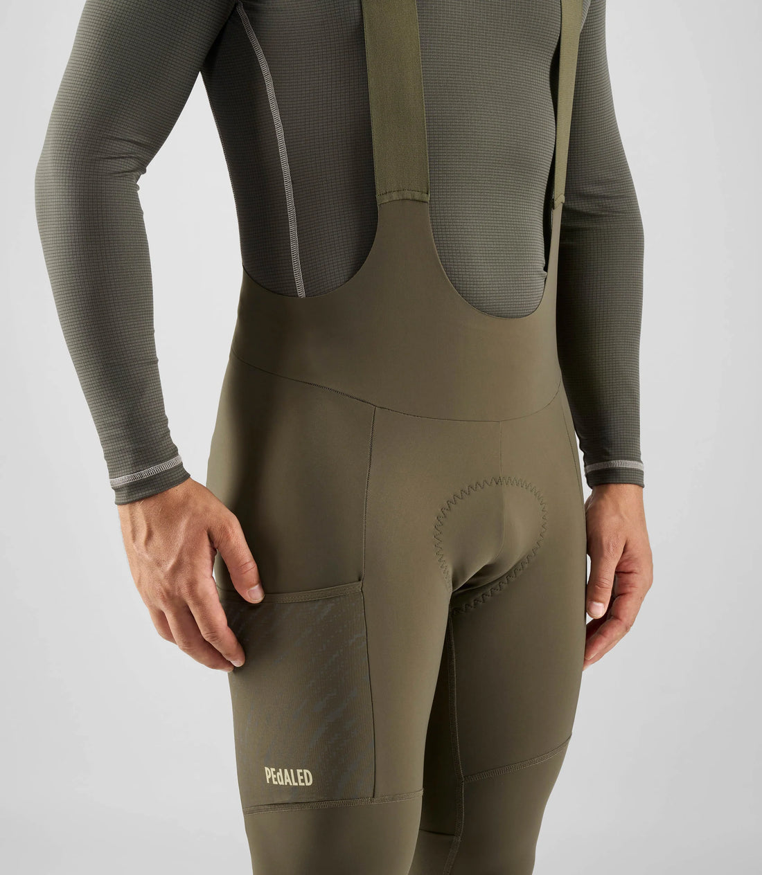 Pedaled Odyssey Tight Thermo Trägerhose Military Green