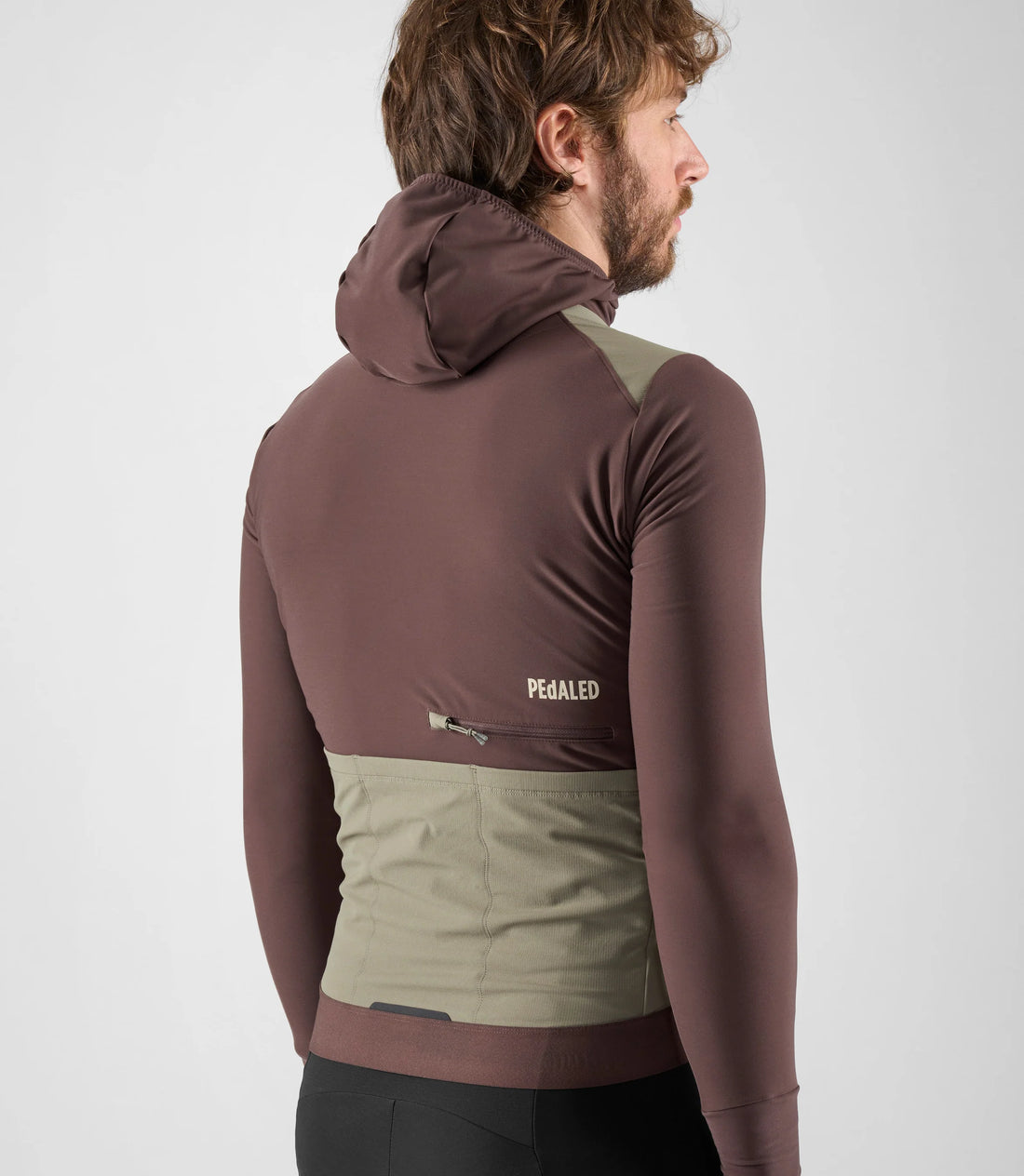 Pedaled Odyssey Hooded Long Sleeve Jersey Radtrikot langarm Brown