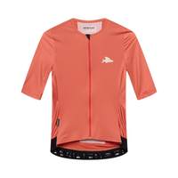 Café du Cycliste Olympe Textured Women's Jersey Radtrikot Mountain Cinder Red