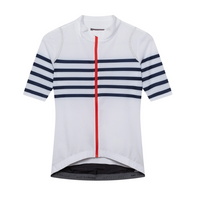 Café du Cycliste Mona Women's Superlight Audax Cycling Jersey Radtrikot White Classic