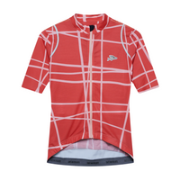 Café du Cycliste Mona Women's Superlight Cycling Jersey Radtrikot Cinder Red Plush