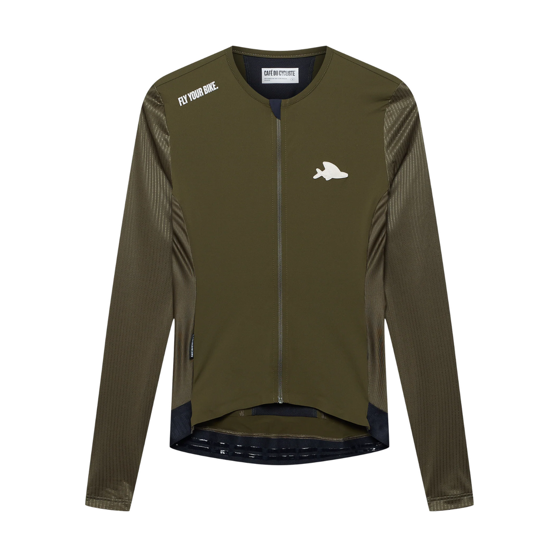 Café du Cycliste Roxane Men's Superlight Long Sleeve Cycling Jersey Radtrikot langarm Khaki