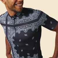 Maglia da ciclismo ultraleggera da uomo Café du Cycliste Angeline nera verde