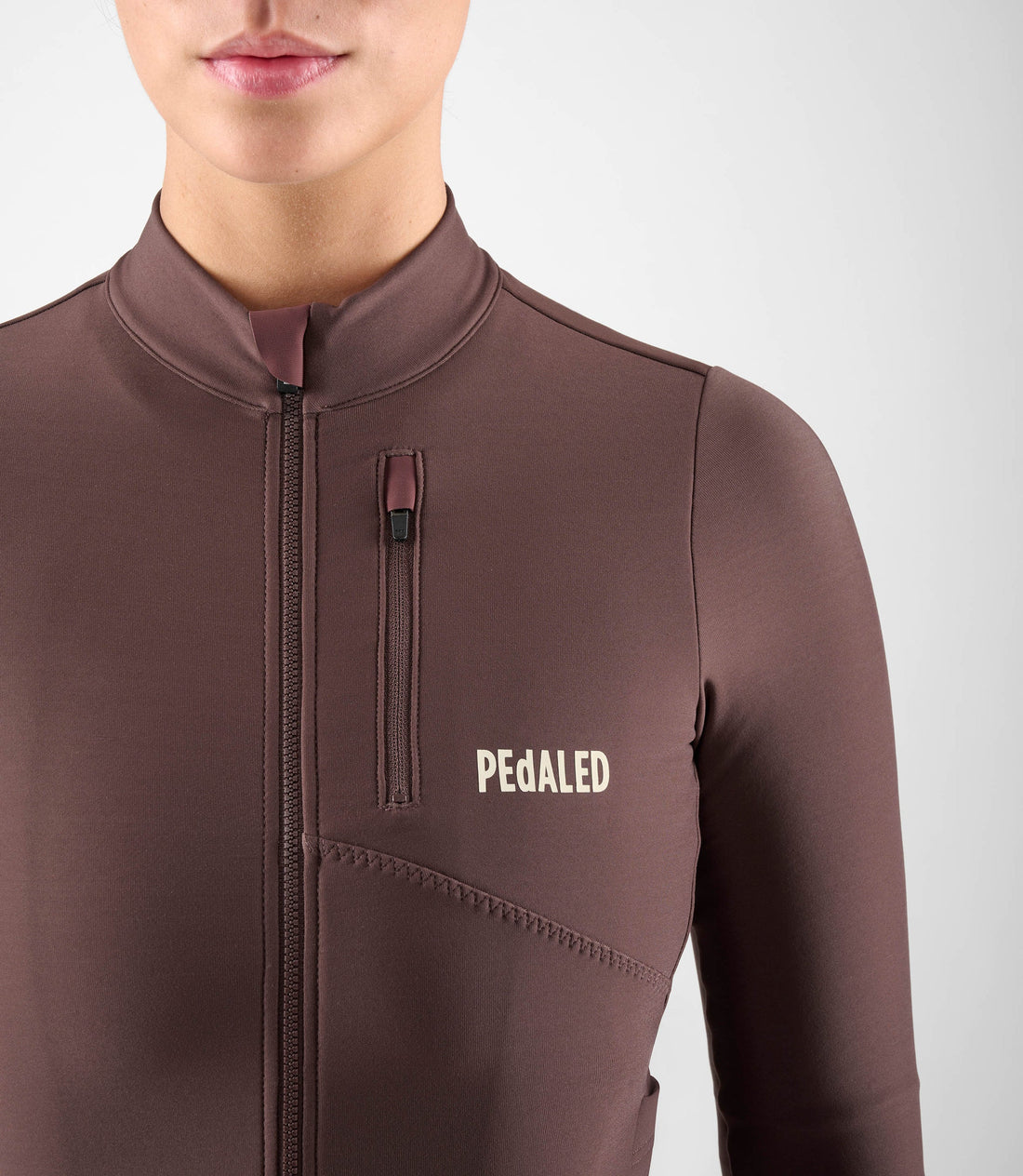 Pedaled Odyssey Women's Long Sleeve Jersey Radtrikot langarm Brown