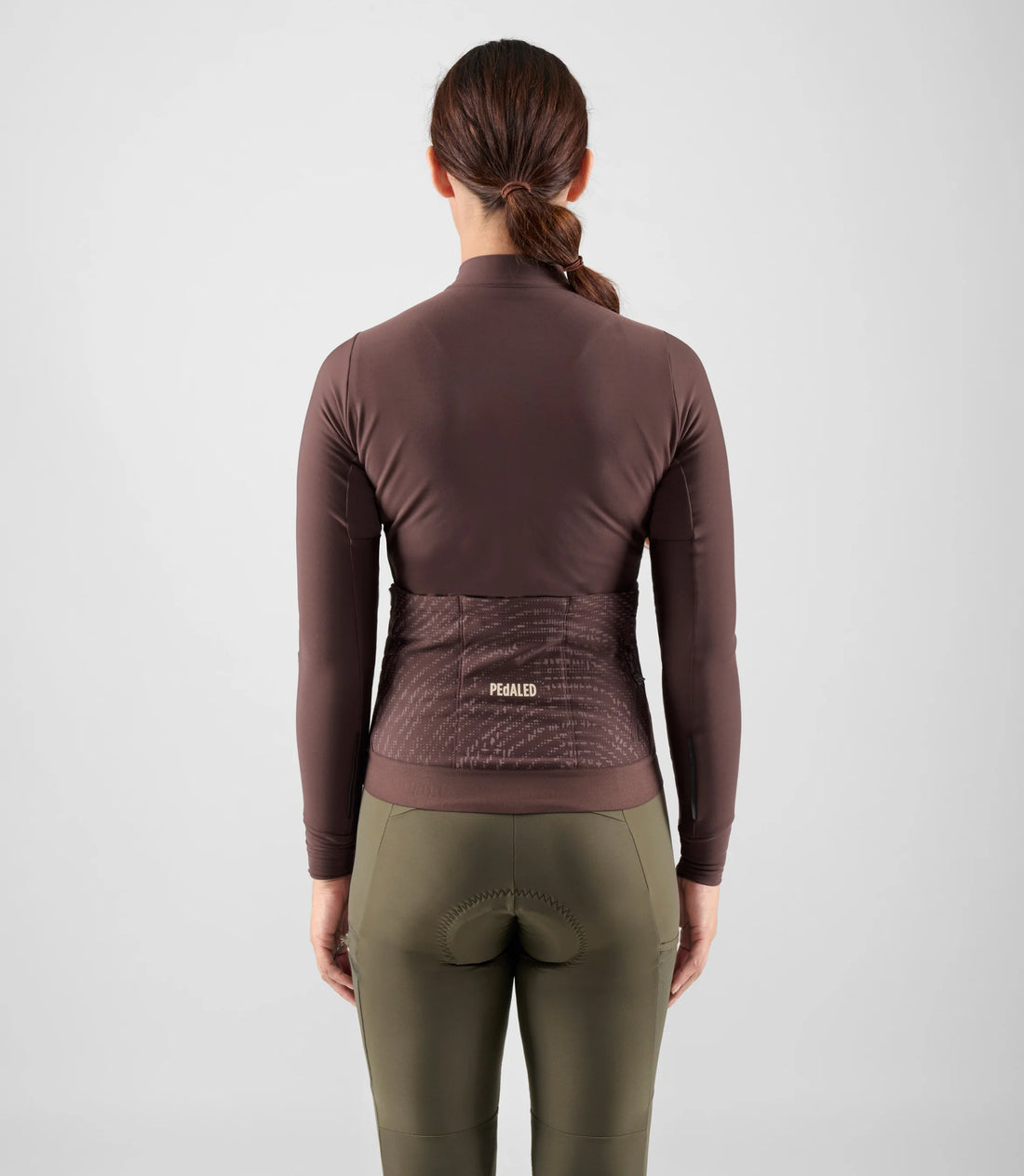 Pedaled Odyssey Women's Long Sleeve Jersey Radtrikot langarm Brown