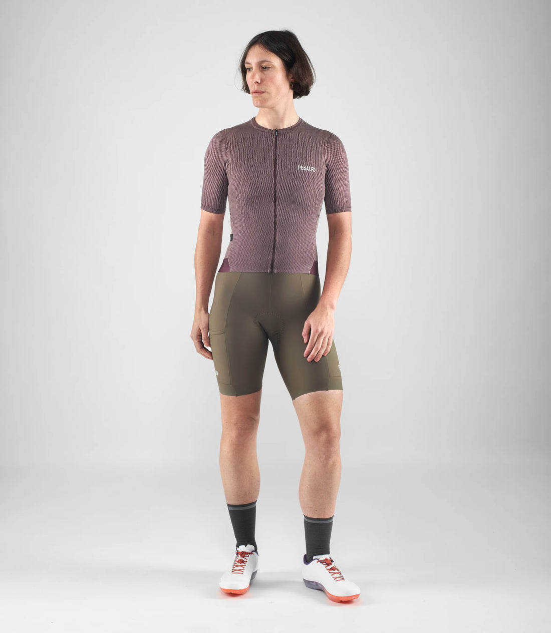 Pedaled Women's Odyssey Delta Jersey Radtrikot Burgundy