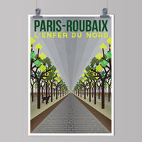 Ciclista fatto a mano L'Enfer du Nord: Paris Roubaix Cycling Art Print