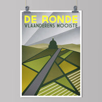 Ciclista fatto a mano De Ronde: The Tour of Flanders Cycling Art Print