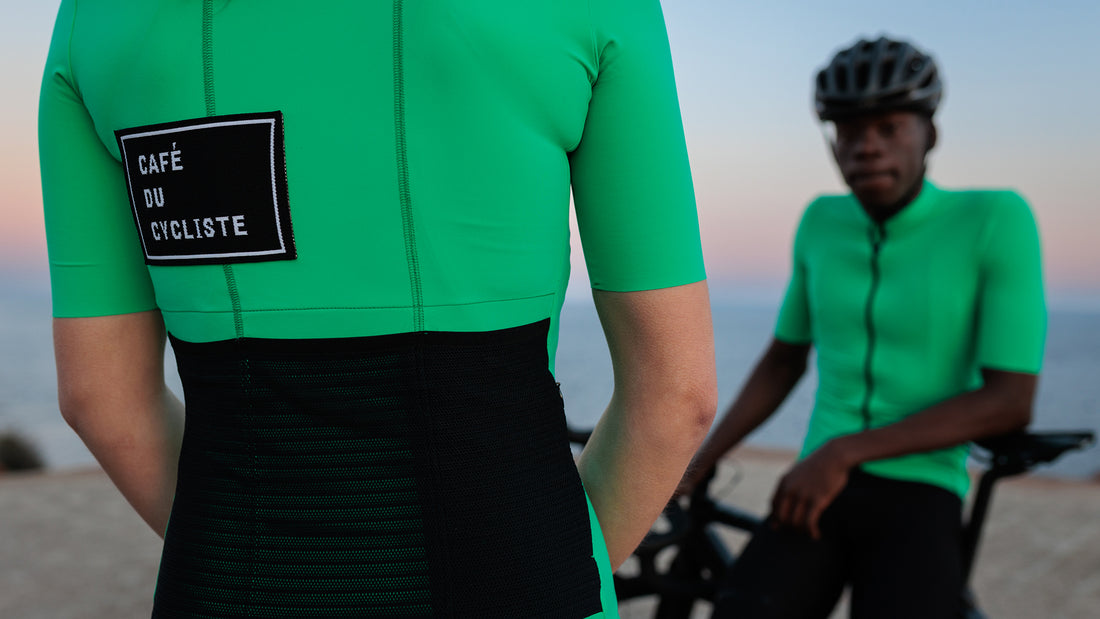 Café du Cycliste Christine Women's Race Cycling Jersey Radtrikot Eden Green