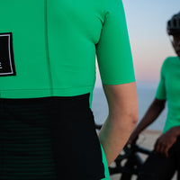 Café du Cycliste Christine Women's Race Cycling Jersey Radtrikot Eden Green