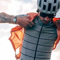 Café du Cycliste Francine Men's Midweight Jersey Radtrikot Heather Grey