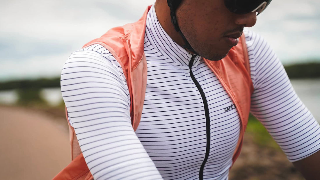 Café du Cycliste Francine Men's Midweight Jersey Radtrikot White