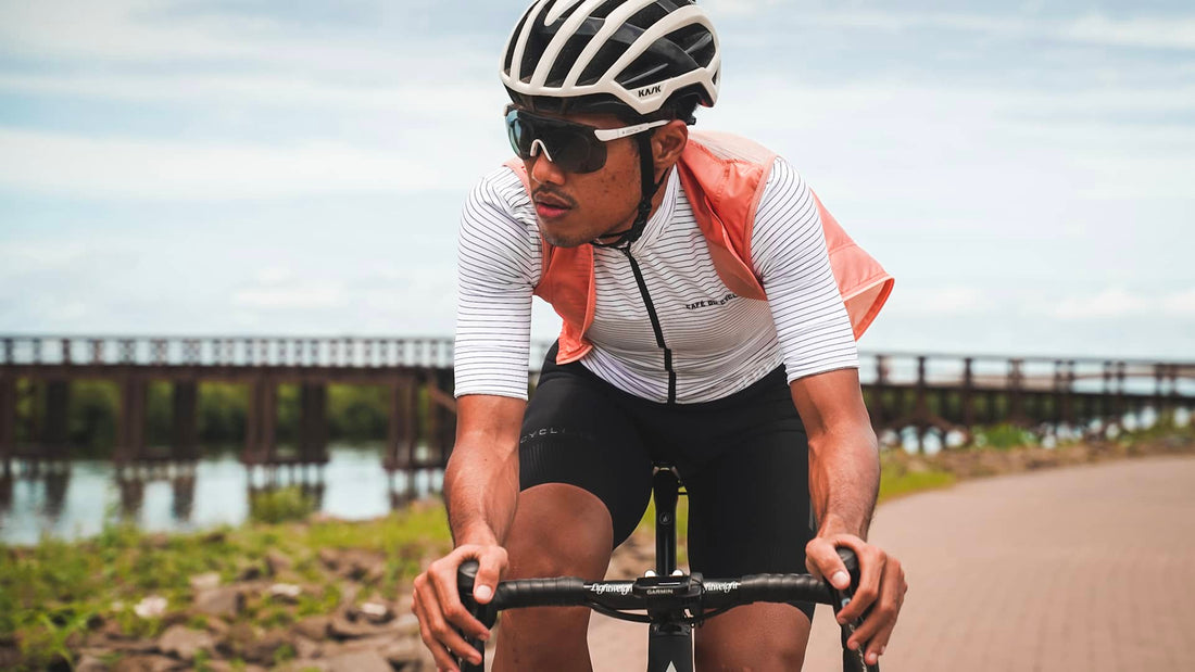 Café du Cycliste Francine Men's Midweight Jersey Radtrikot White