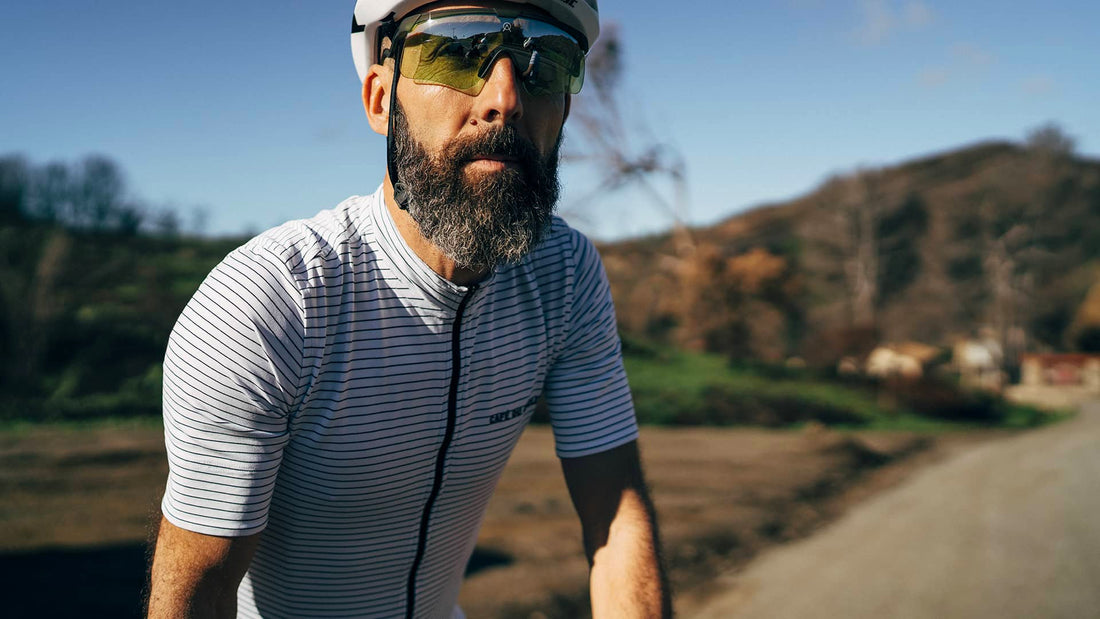 Café du Cycliste Francine Men's Midweight Jersey Radtrikot White