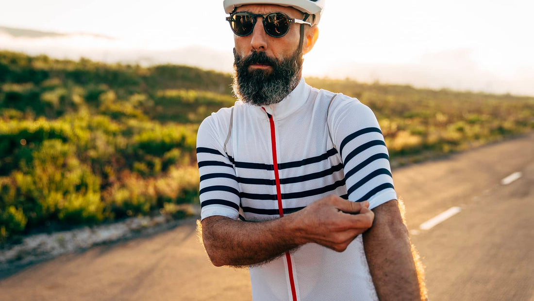 Café du Cycliste Mona Men's Superlight Audax Cycling Jersey Radtrikot White