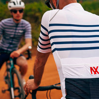 Café du Cycliste Mona Men's Superlight Audax Cycling Jersey Radtrikot White