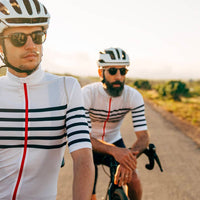 Café du Cycliste Mona Men's Superlight Audax Cycling Jersey Radtrikot White