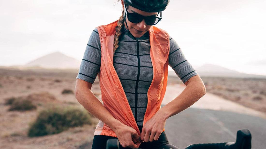 Café du Cycliste Francine Women's Breton Cycling Jersey Radtrikot Double Grey