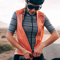 Café du Cycliste Francine Women's Breton Cycling Jersey Radtrikot Double Grey