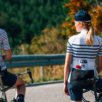 Café du Cycliste Mona Women's Superlight Audax Cycling Jersey Radtrikot White Classic