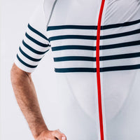Café du Cycliste Mona Men's Superlight Audax Cycling Jersey Radtrikot White