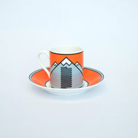Handmade Cyclist L'Alpe d'Huez Espressotasse & Untertasse