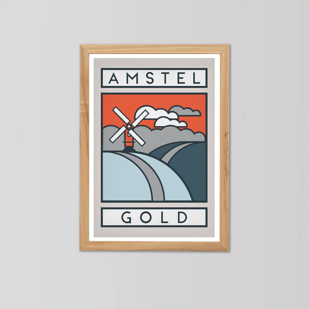 Cycliste fait à la main Amstel Gold Cycling Impression artistique