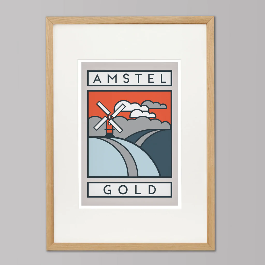 Cycliste fait à la main Amstel Gold Cycling Impression artistique